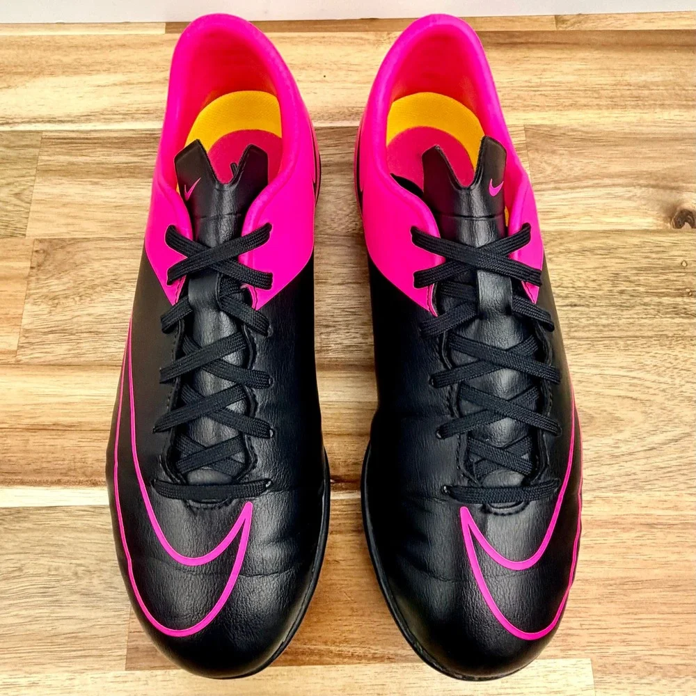 Nike Mercurial Victory V IC Indoor Soccer Shoes Black Pink 651639-006 Kids 5.5Y